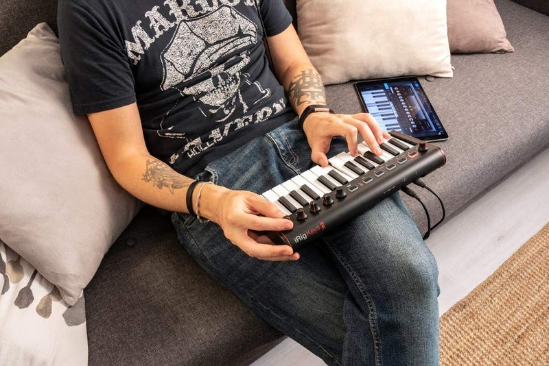 IK Multimedia iRig Keys 2 Mini portable keyboard MIDI controller with 25 velocity-sensitive synth-action mini keys and headphone output, for iPhone, iPad, Mac, PC, Android - Image 4
